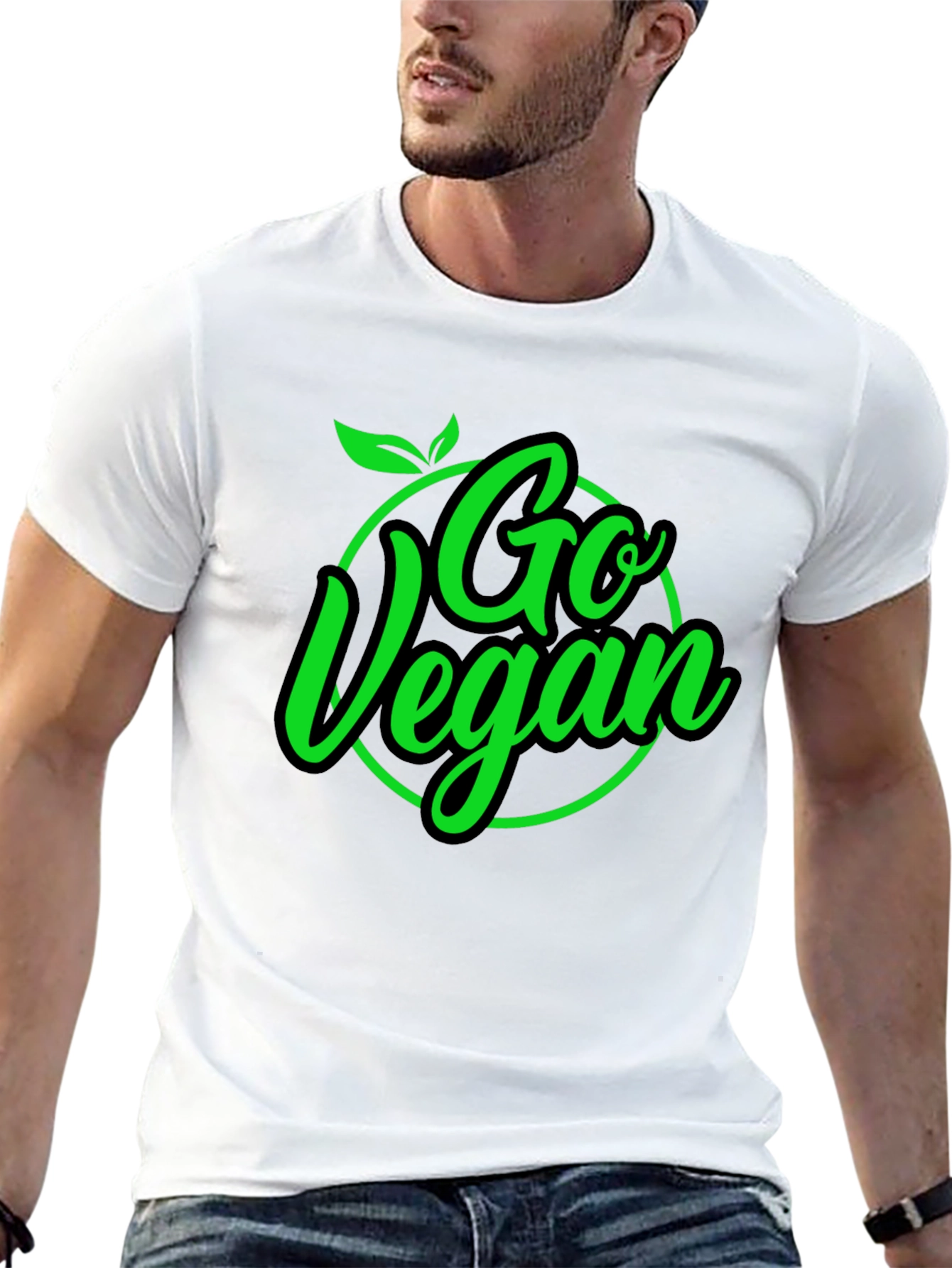 Camiseta Negra Go Vegan para Hombre