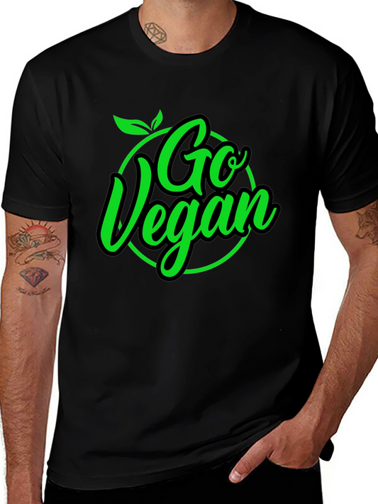 Camiseta Negra Go Vegan para Hombre