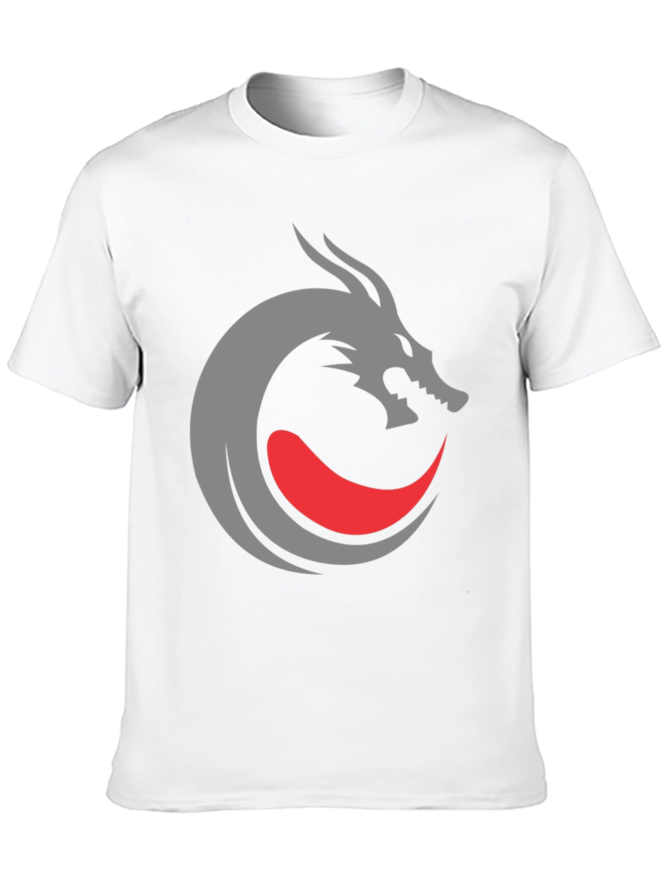 Camiseta Negra Diseño Dragón Circular