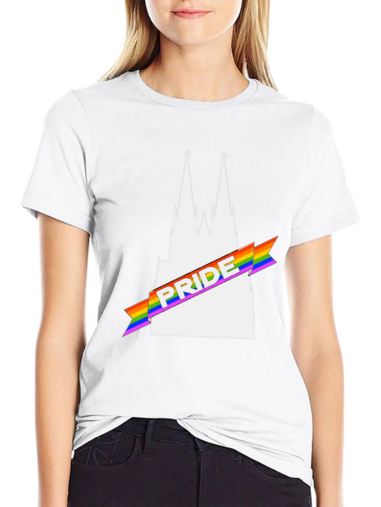 Camiseta Negra Orgullo LGBT Catedral Diseño Único