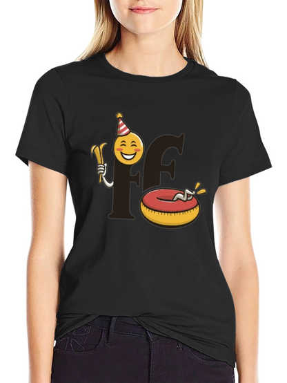 Camiseta Negra Divertida - Fiesta y Relajación