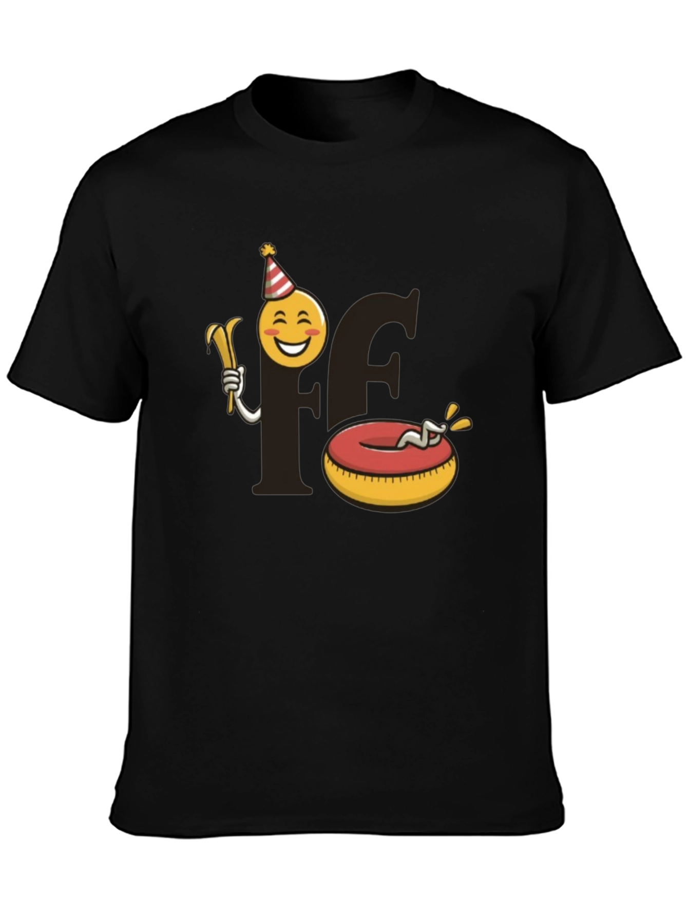 Camiseta Negra Divertida - Fiesta y Relajación