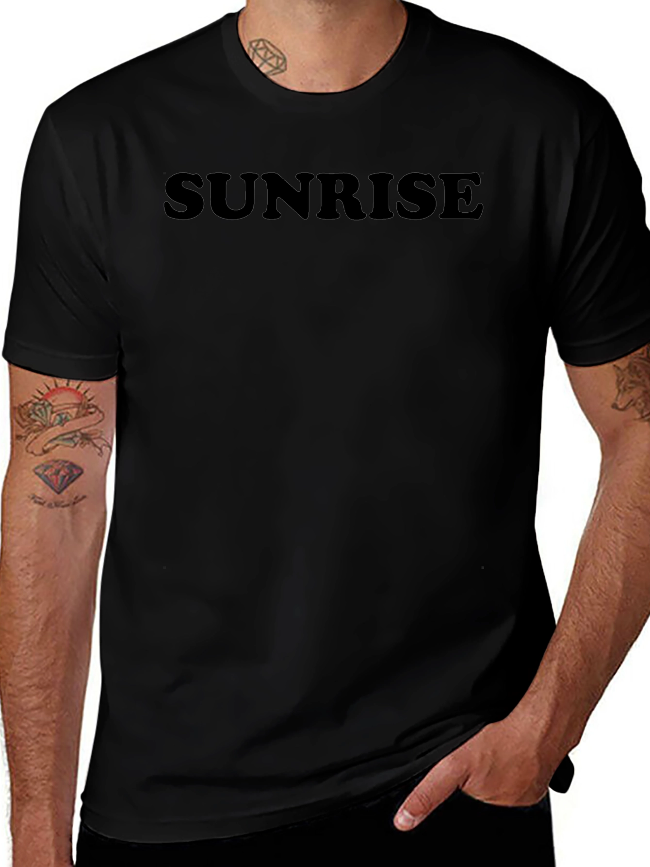 Camiseta Negra Sunrise Casual