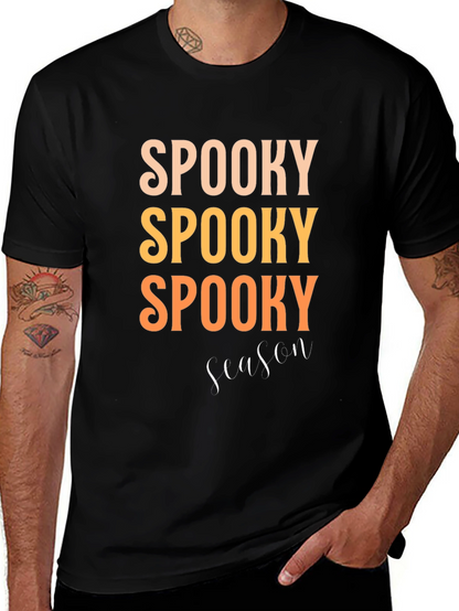 Camiseta Negra Spooky Season para Halloween