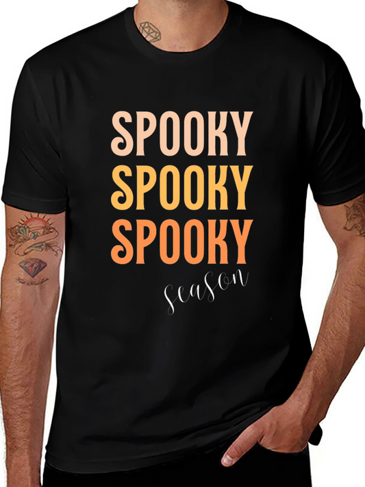 Camiseta Negra Spooky Season para Halloween