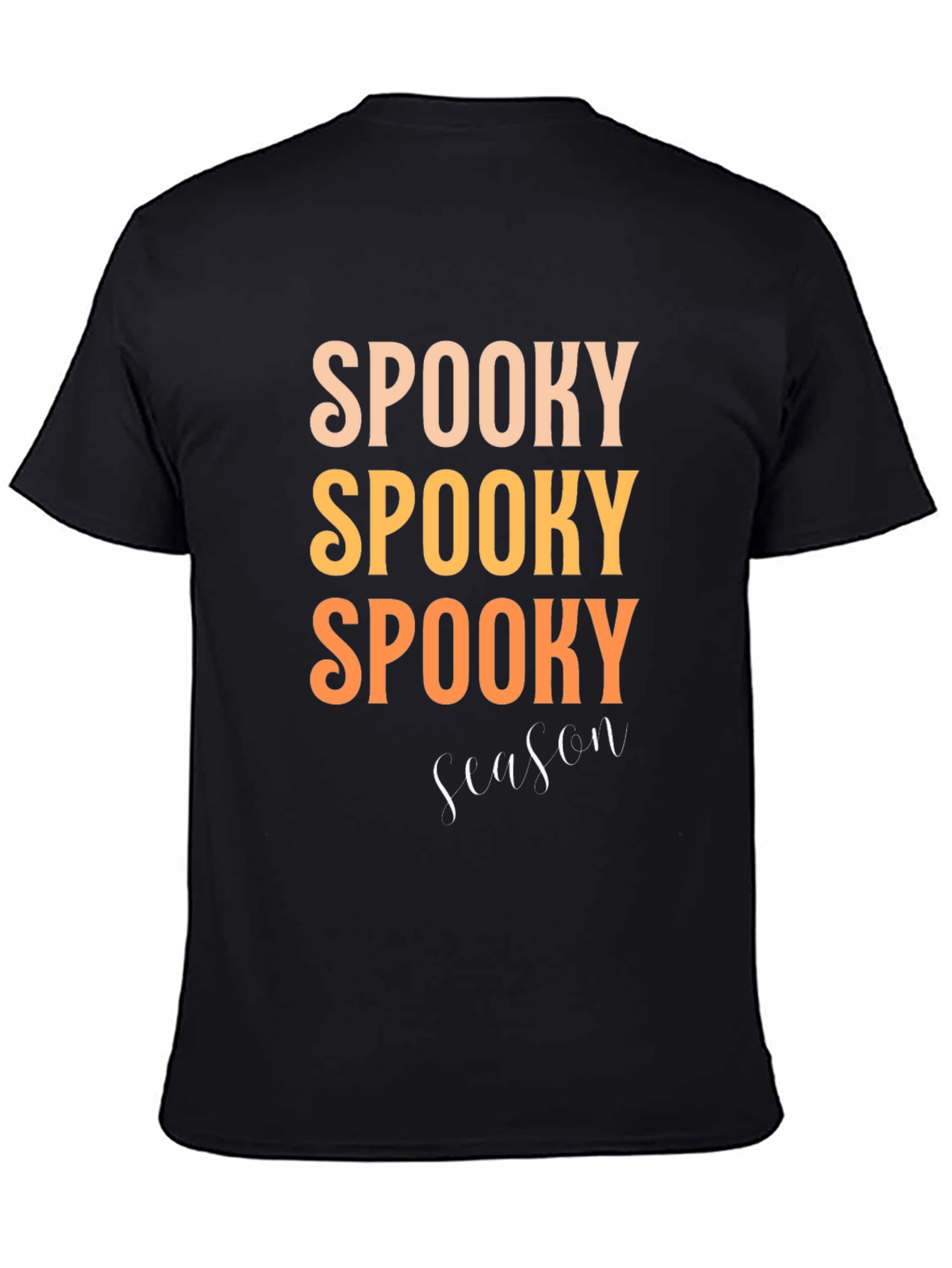 Camiseta Negra Spooky Season para Halloween