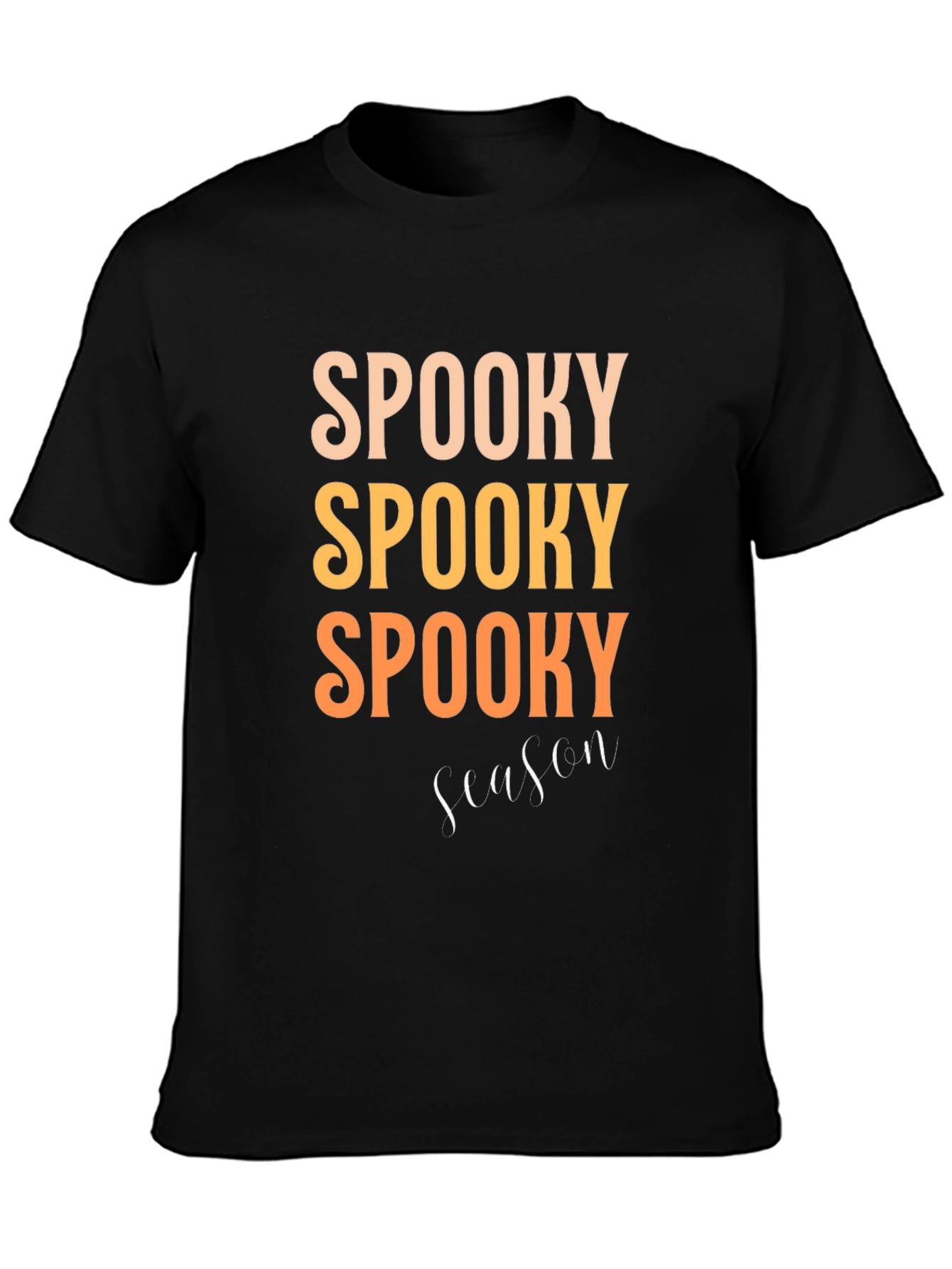 Camiseta Negra Spooky Season para Halloween