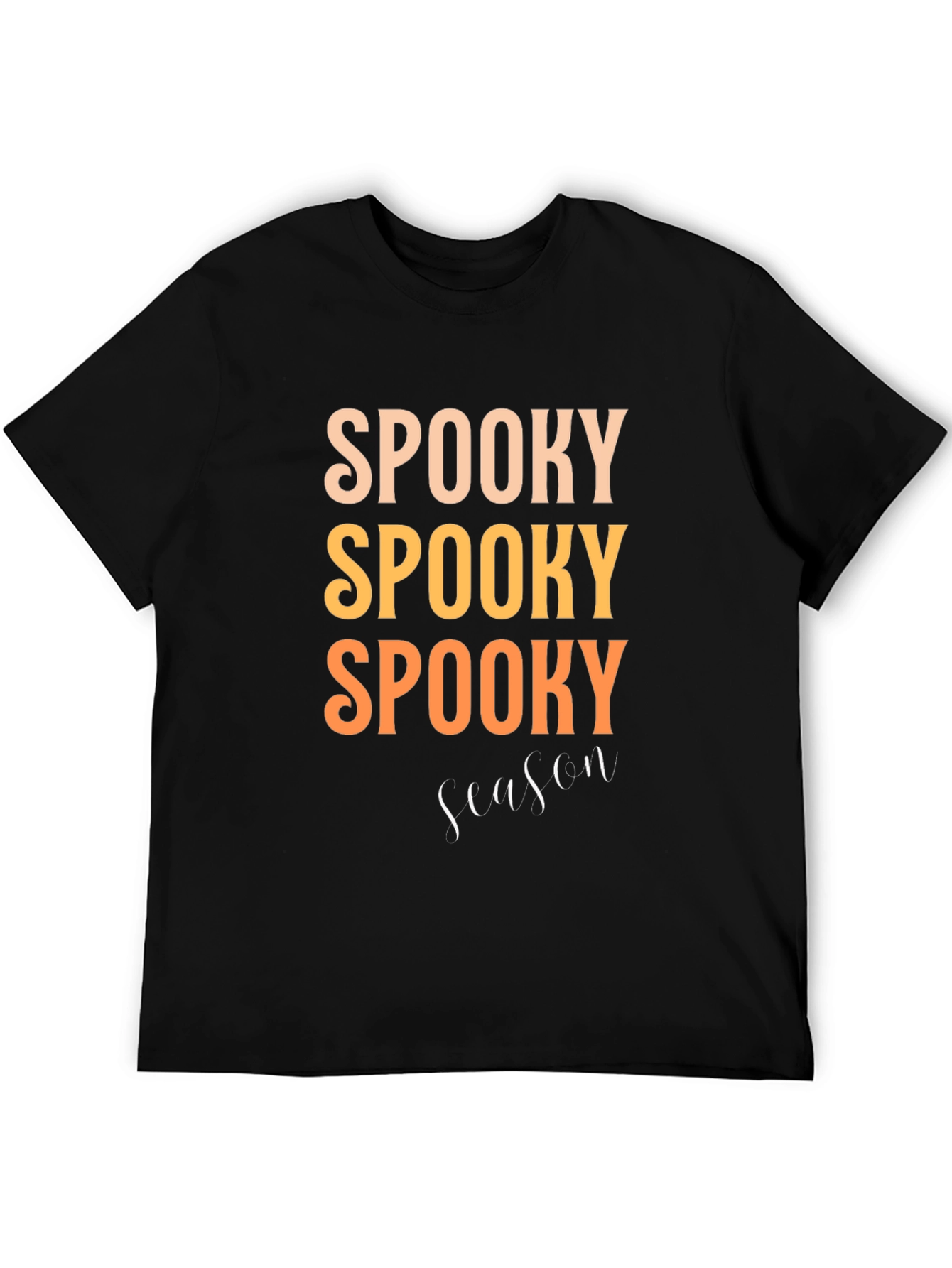 Camiseta Negra Spooky Season para Halloween