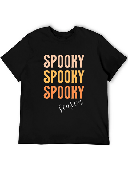 Camiseta Negra Spooky Season para Halloween