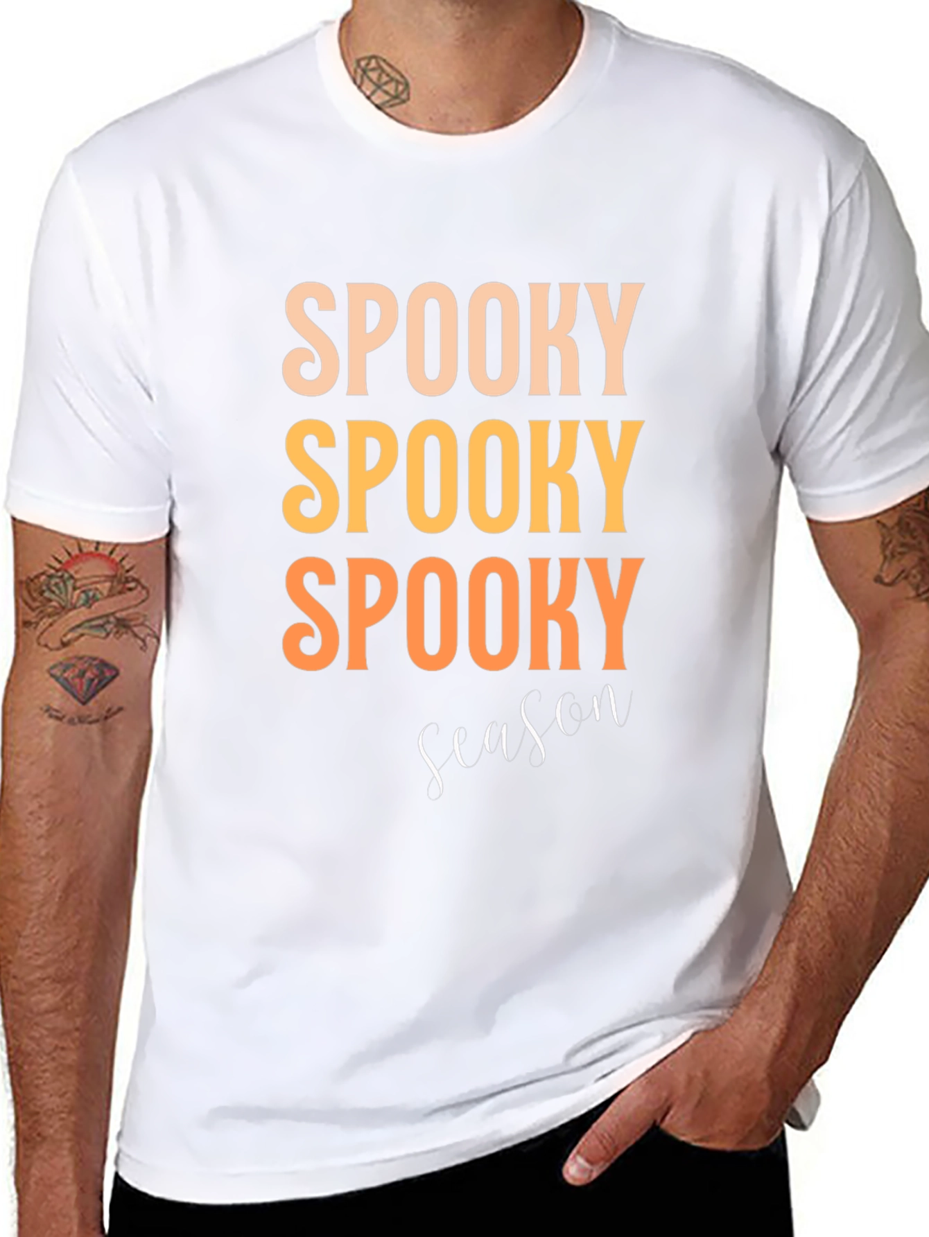 Camiseta Negra Spooky Season para Halloween