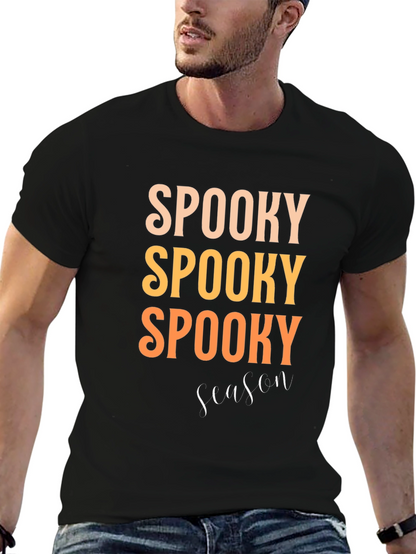 Camiseta Negra Spooky Season para Halloween