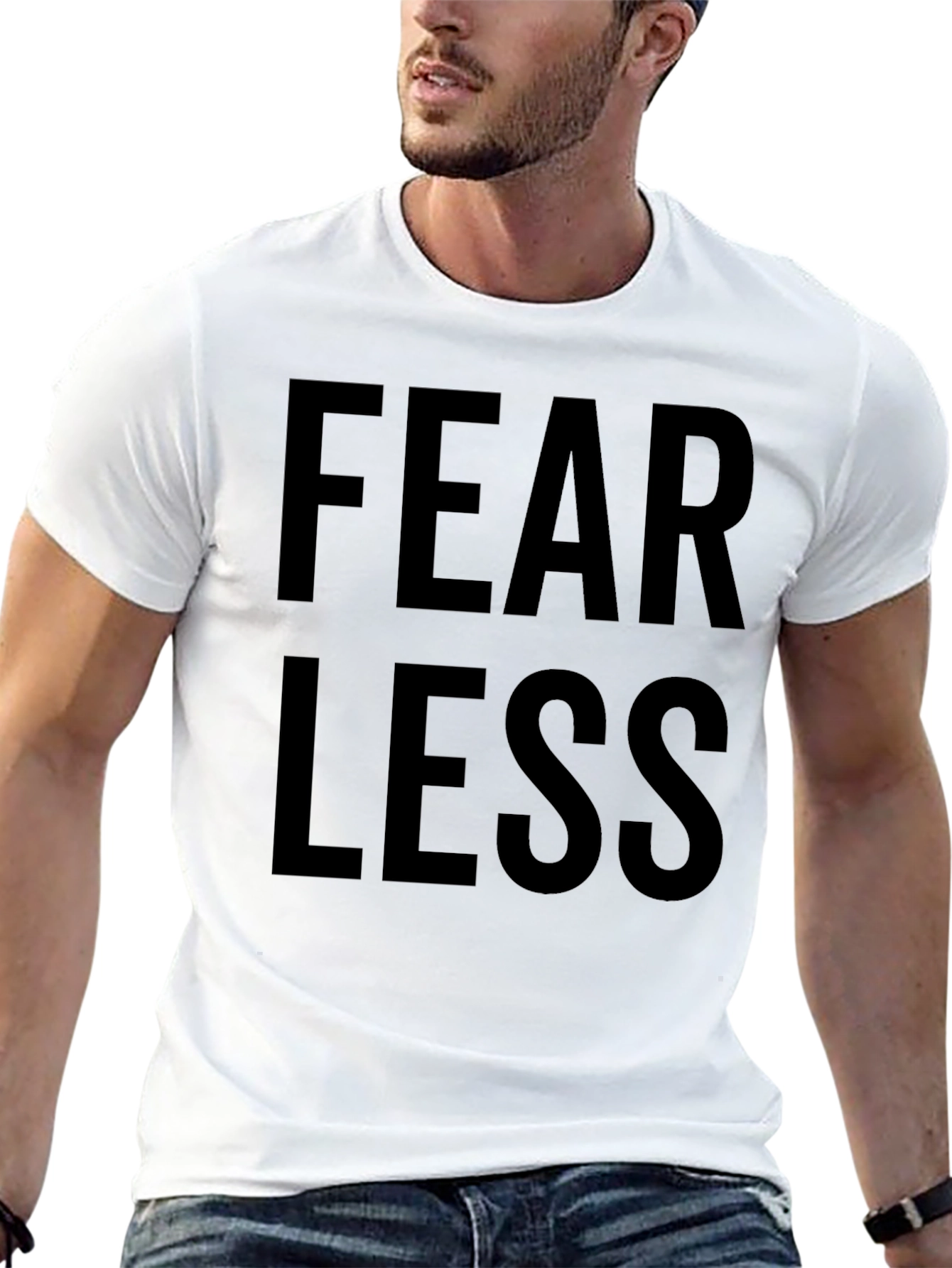 Camiseta Negra Fearless para Hombre