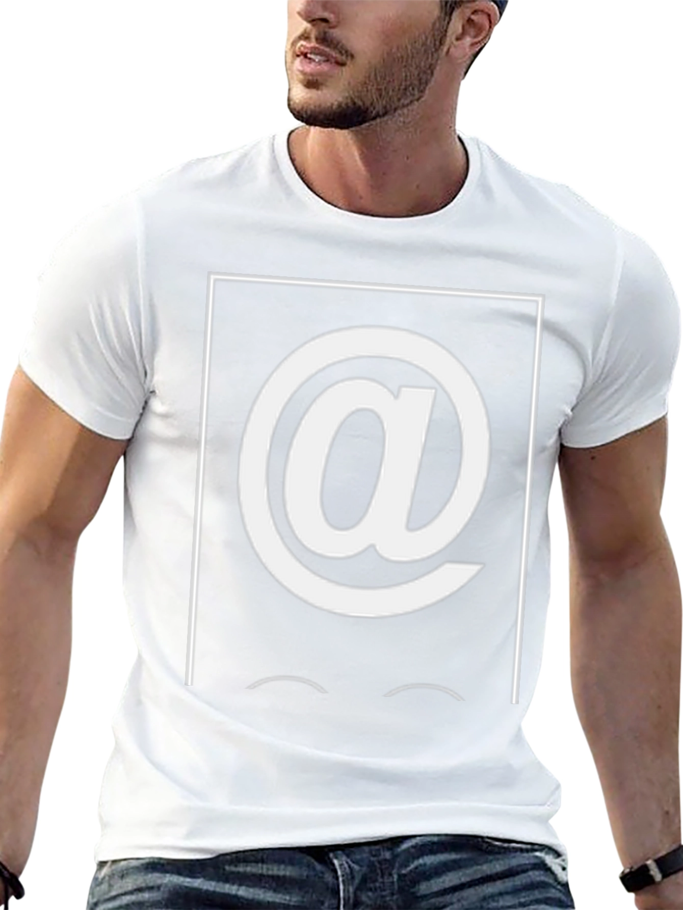 Camiseta Hombre Negra con Diseño Arroba