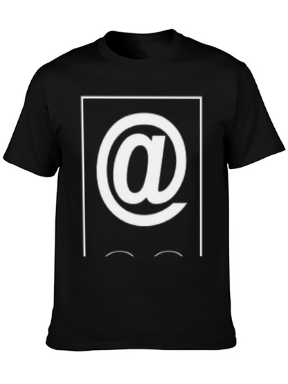 Camiseta Hombre Negra con Diseño Arroba