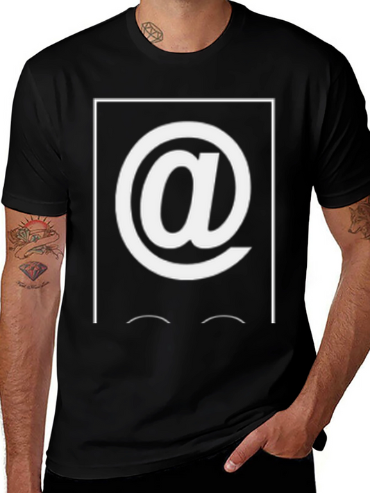 Camiseta Hombre Negra con Diseño Arroba