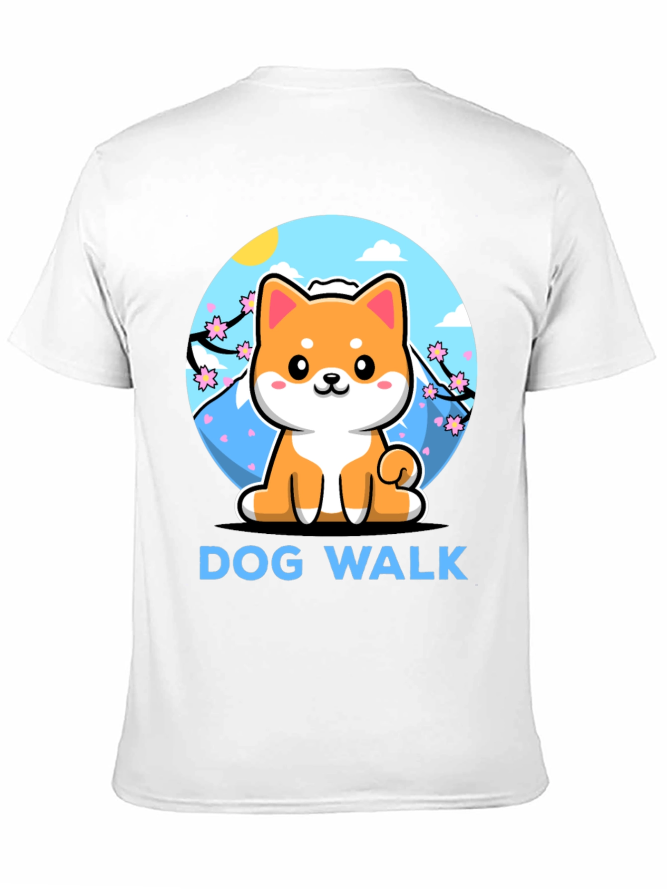 Camiseta Negra Dog Walk Shiba Inu