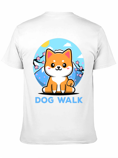 Camiseta Negra Dog Walk Shiba Inu