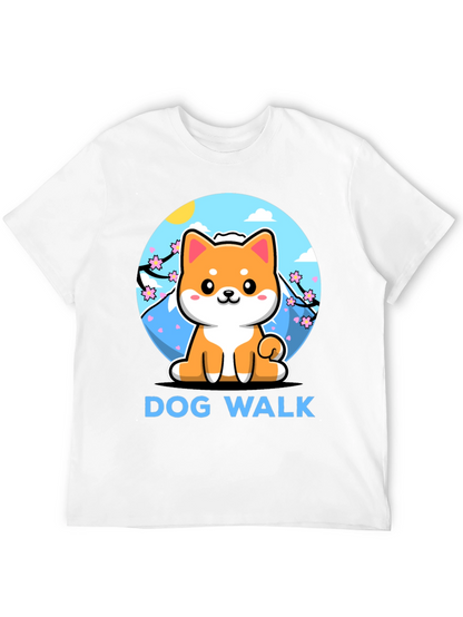 Camiseta Negra Dog Walk Shiba Inu