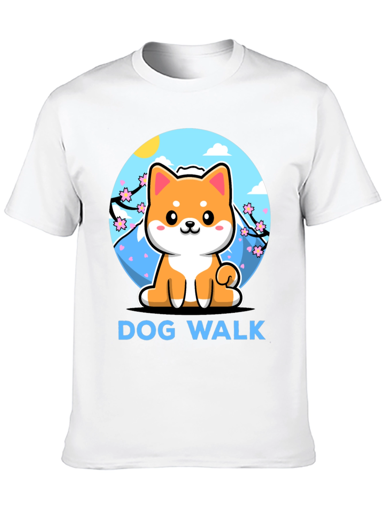 Camiseta Negra Dog Walk Shiba Inu