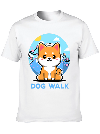 Camiseta Negra Dog Walk Shiba Inu