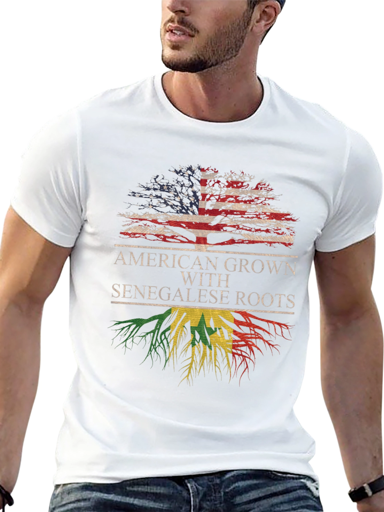Camiseta Raíces Americanas y Senegalesas