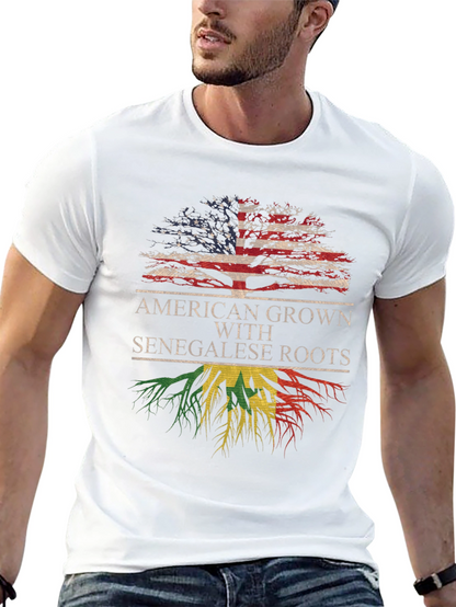 Camiseta Raíces Americanas y Senegalesas