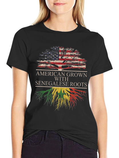 Camiseta Raíces Americanas y Senegalesas