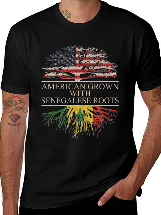 Camiseta Raíces Americanas y Senegalesas