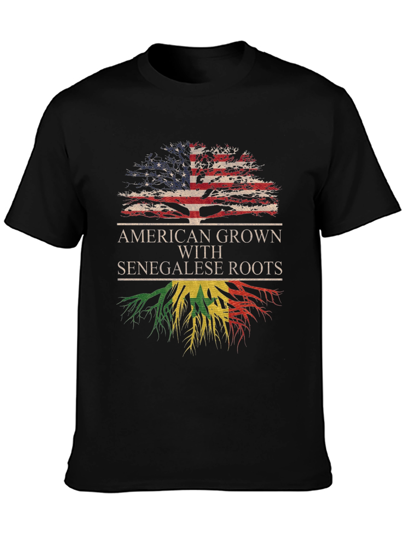 Camiseta Raíces Americanas y Senegalesas