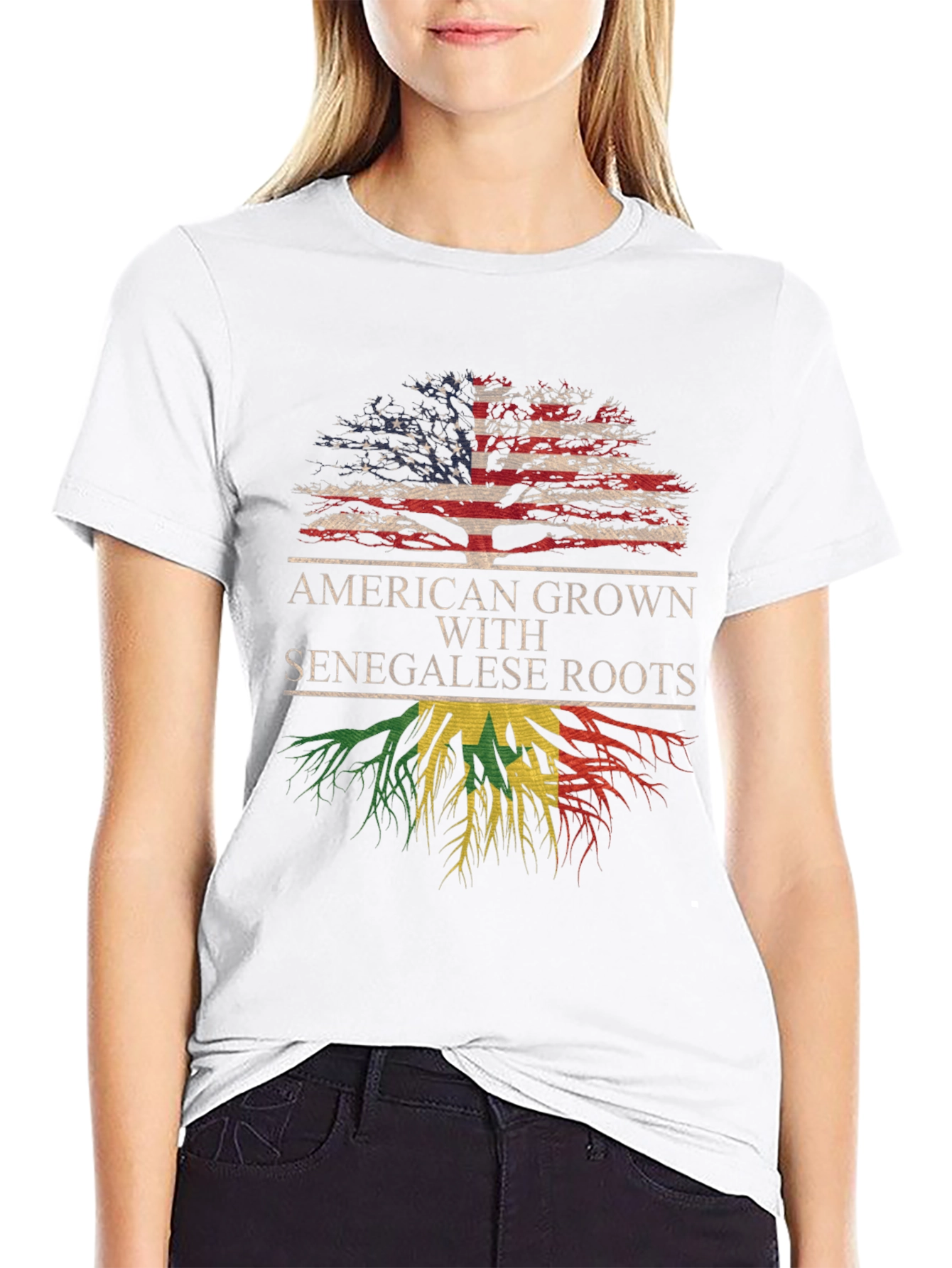 Camiseta Raíces Americanas y Senegalesas