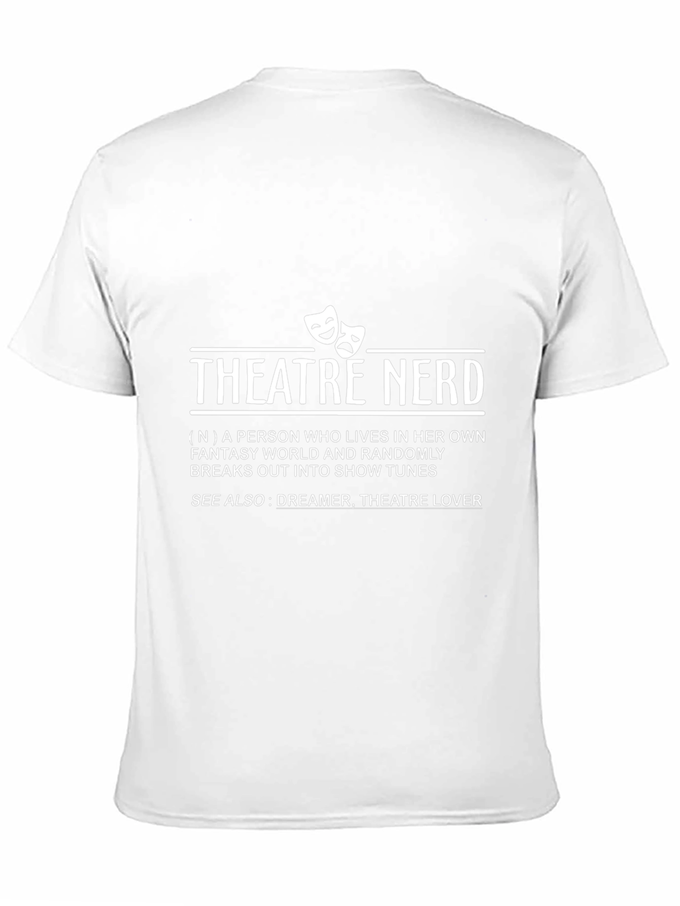 Camiseta Negra Theatre Nerd para Amantes del Teatro