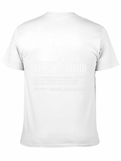 Camiseta Negra Theatre Nerd para Amantes del Teatro