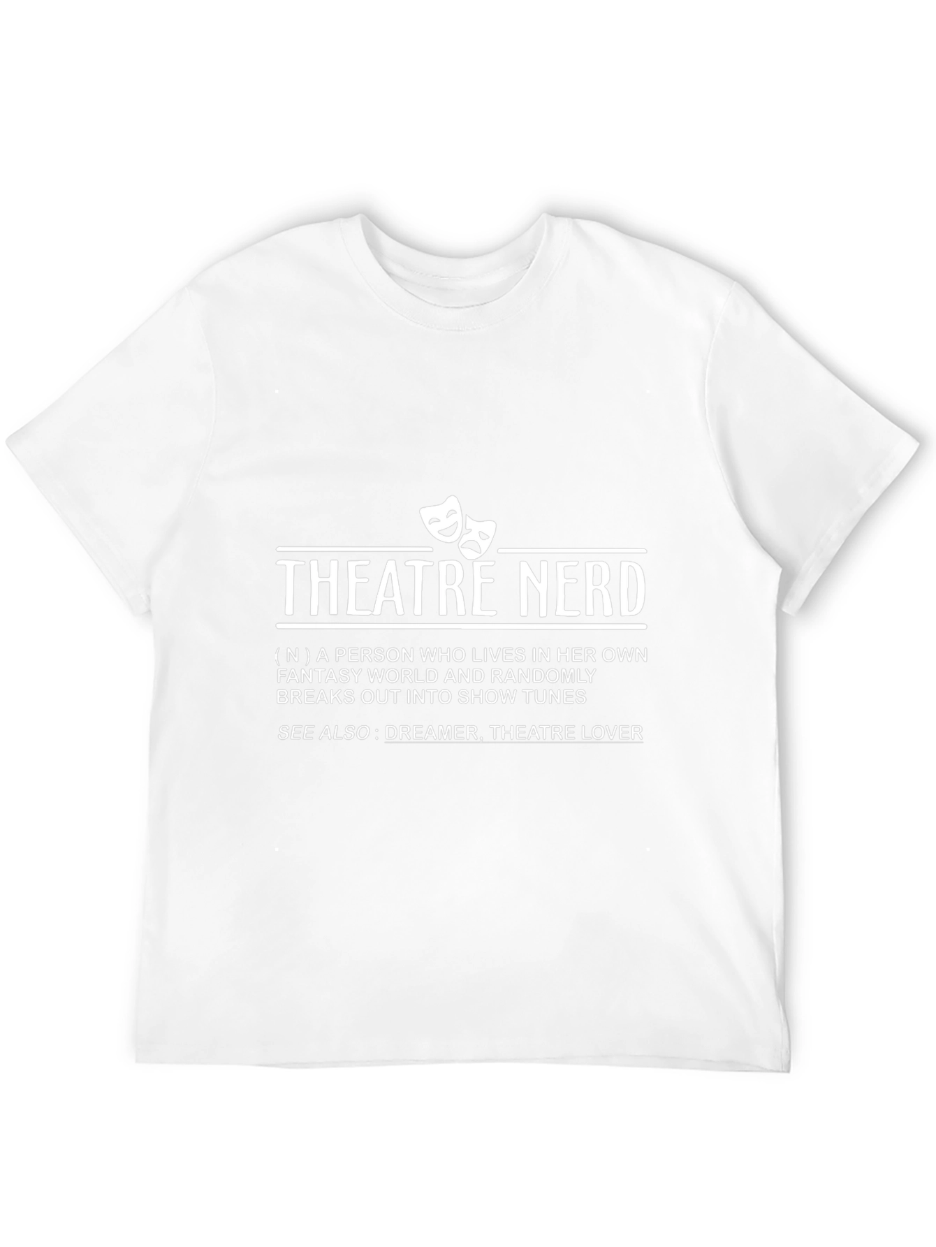 Camiseta Negra Theatre Nerd para Amantes del Teatro